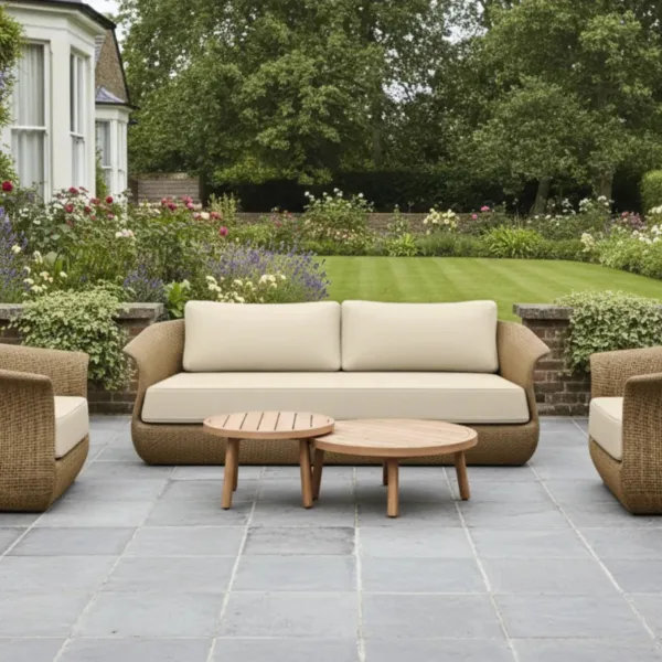 Linden Rattan 5 Seater Sofa and Armchair Garden Furniture Set