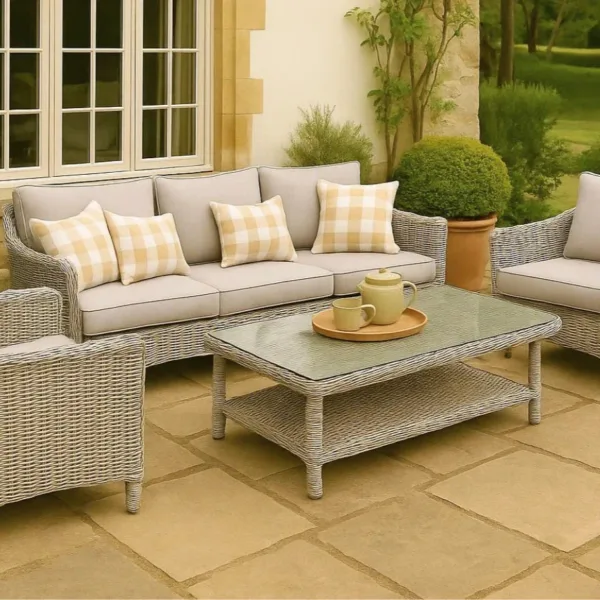 Oxford 5 Seater Rattan Sofa and Armchair Garden Set
