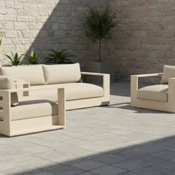 Sloane 5 Seater Aluminium Garden Sofa and Armchair Set