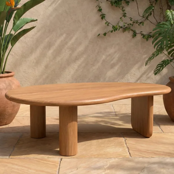Willow Modular Teak Garden Oval Coffee Table